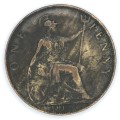Lovely trench art coin - beautiful work on British 1900 penny
