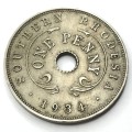 1934 Southern Rhodesia penny - XF