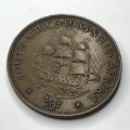 1935 SA Union 1/2d penny VF+