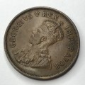 1935 SA Union 1/2d penny VF+