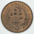 1942 SAU half penny - UNC