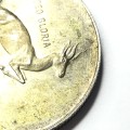 1973 Silver Rand with gap between left horn and head and looks like a pregnant springbok