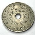 1938 Southern Rhodesia penny - XF