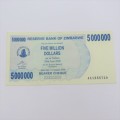 Zimbabwe Bearer cheque 1 Jan 2008 $ 5 000 000 - Uncirculated - ZW 88