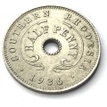 1936 Southern Rhodesia Half Penny - Excellent coin