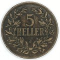 1808 J German East Africa Large 5 Heller - XF - Scarce