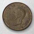 1946 SA Union farthing - AU with cracked die