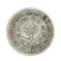 1942 SA Union Sixpence with error obverse - George 6 severed head!
