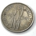 1934 Southern Rhodesia Threepence  - AU+