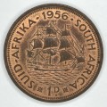 1956 SA Union Penny - UNC - cracked die