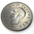 1949 SA Union Penny - UNC - Dark Brown - Metal Flaw above Georges Head