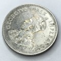 1935 SA Union Sixpence - VF+ / XF