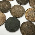 Set of George 6 farthings 1939 to 1952 some UNC