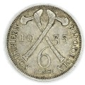 1935 Southern Rhodesia sixpence - XF+