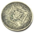 1935 Mozambique Silver 5 Escudos - VF