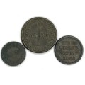 1848 British model Penny, Eight farthing and 16th farthing