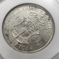 1947 South Africa Union half crown graded as PF 67 by ANACS - only 2600 minted