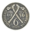 1936 Southern Rhodesia sixpence - XF