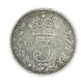 1904 Great Britain threepence - SCARCE - XF+