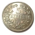 1908 J German East Africa 5 Heller - XF+AU - The best one I have ever seen