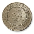 1914 Australia Half Penny ( London mint ) AU