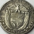 1931 Panama Quarter balboa - very SCARCE - XF