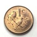 1965 RSA uncirculated English one cent - Only 1180 minted