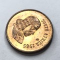 1965 RSA uncirculated English one cent - Only 1180 minted