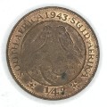 1943 SA Union 1/4d Farthing - Uncirculated