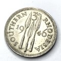 1946 Southern Rhodesia Threepence - AU