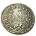 1908 German East Africa J 5 Heller - Bronze - XF