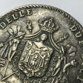 Italian States 1813 scarce 5 Lire - Cracked die version (neck) sharp rim - XF+
