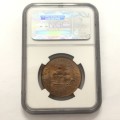 1947 SA Union penny graded PF 65 RD by NGC - YES PF 65 and RED