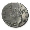 1773 Great Britian George 3 Half Penny - VF