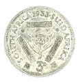 1933 SA Union Threepence - AU