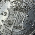 1949 SA Union Half Crown - EF+/AU - Only 1891 minted