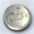 1983 RSA 5 cent - misstruck error coin