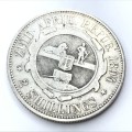 1894 ZAR silver 2 Shillings - F+