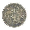 1892 Norway Ten ORE - VF+