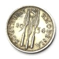 1934 Southern Rhodesia Threepence - XF