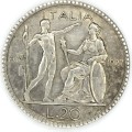 1927 Italy silver 20 LIRE - XF perfect rim