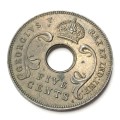 1925 East Africa Five Cent - AU+