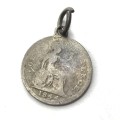 1844 Great Britain Groat 4 pence charm pendant