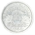 1944 France 2 Francs - Mint mark B - AU