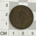 1939 SA Union Half Penny - cleaned