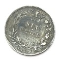 1881 Great Britain Sixpence - toned