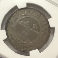 1892 ZAR Kruger Penny graded AU 55 BN by NGC value in EF is R4000