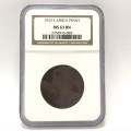 1923 SA Union penny graded MS 65 BN by NGC