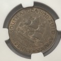 1930 SA Union half penny graded AU 55 BN by NGC