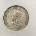 1933 SA Union 2 shilling florin graded AU55 by NGC